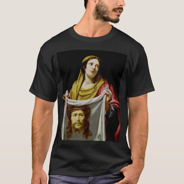 Saint Veronica with the Holy Veil Sacred Fine Art T-Shirt (Front)