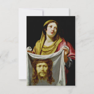 Saint Veronica with the Holy Veil Sacred Fine Art Thank You Card