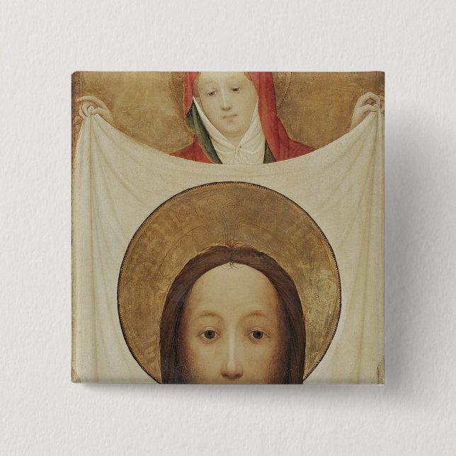 Saint Veronica with the Sudarium, c.1420 15 Cm Square Badge (Front)