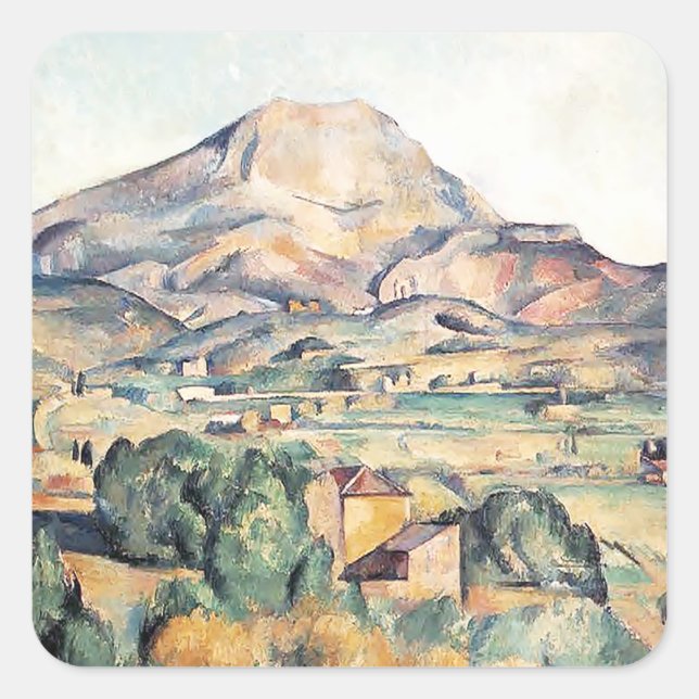 Saint-Victoire Barnes Mountain Paul Cezanne    Square Sticker (Front)