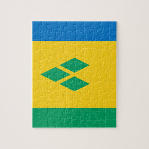 Saint Vincent and Grenadines National World Flag Jigsaw Puzzle