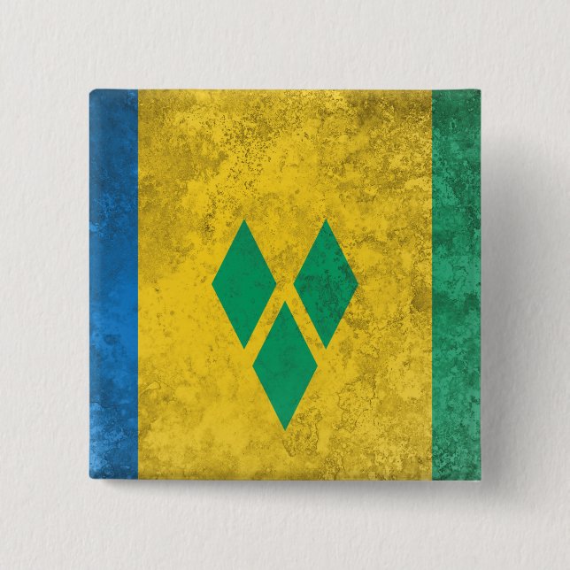 Saint Vincent and the Grenadines 15 Cm Square Badge (Front)