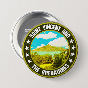 Saint Vincent and the Grenadines 7.5 Cm Round Badge