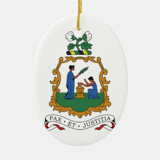 Saint Vincent and the Grenadines Coat of Arms Ceramic Tree Decoration