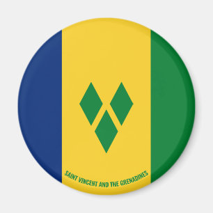 Saint Vincent and the Grenadines Flag Charming Magnet