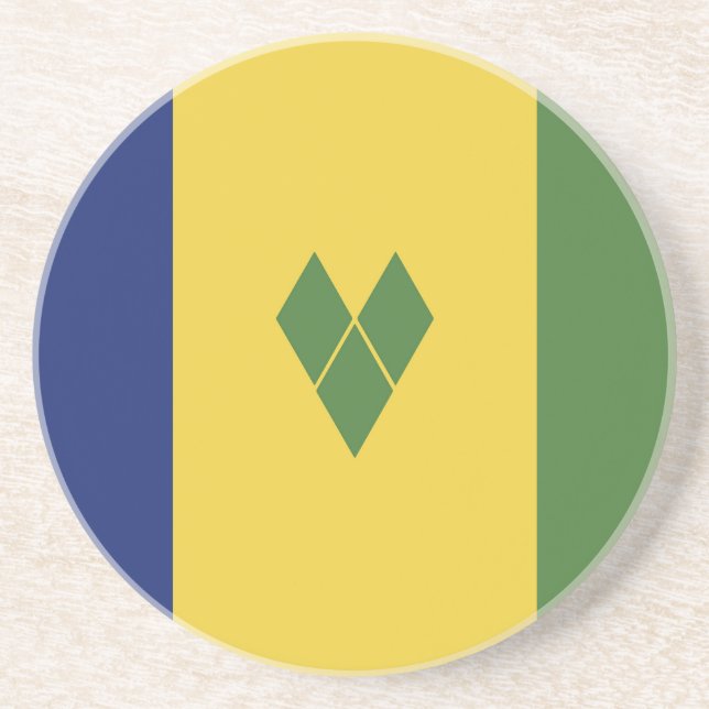 Saint Vincent and the Grenadines flag Coaster (Front)