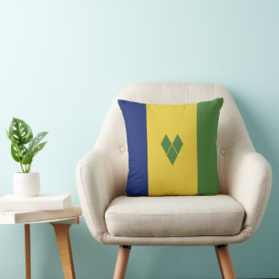 Saint Vincent and the Grenadines flag Cushion