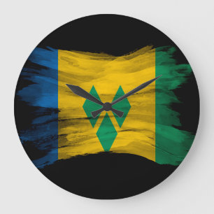 Saint Vincent and the Grenadines flag Large Clock