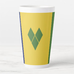 Saint Vincent and the Grenadines flag Latte Mug
