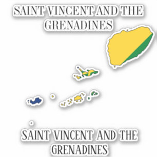 Saint Vincent and the Grenadines Flag Map