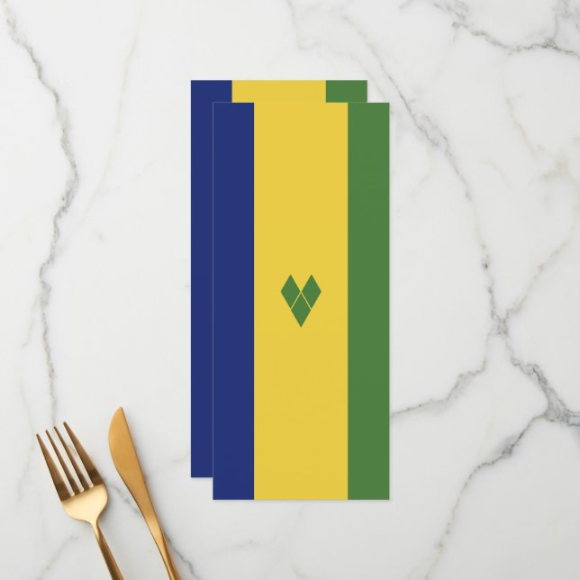 Saint Vincent and the Grenadines flag Menu (Front/Back In Situ)