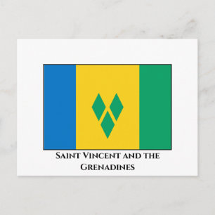 Saint Vincent and the Grenadines Flag Postcard