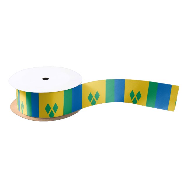 Saint Vincent and the Grenadines Flag Satin Ribbon (Spool)