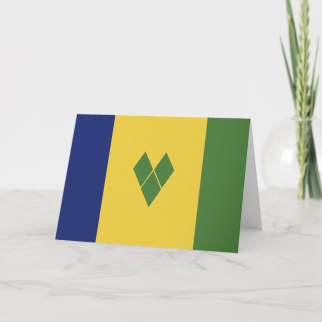 Saint Vincent and the Grenadines flag Thank You Card (Front)