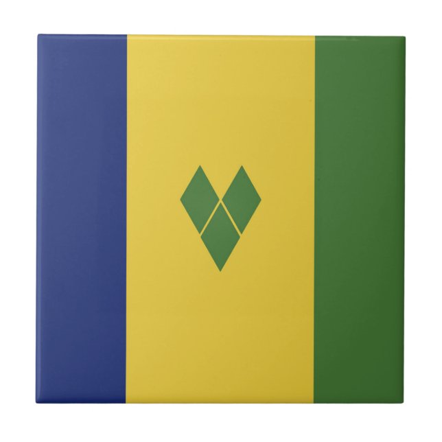 Saint Vincent and the Grenadines flag Tile (Front)