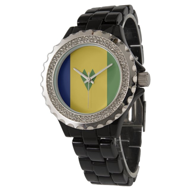 Saint Vincent and the Grenadines flag Watch (Angled)