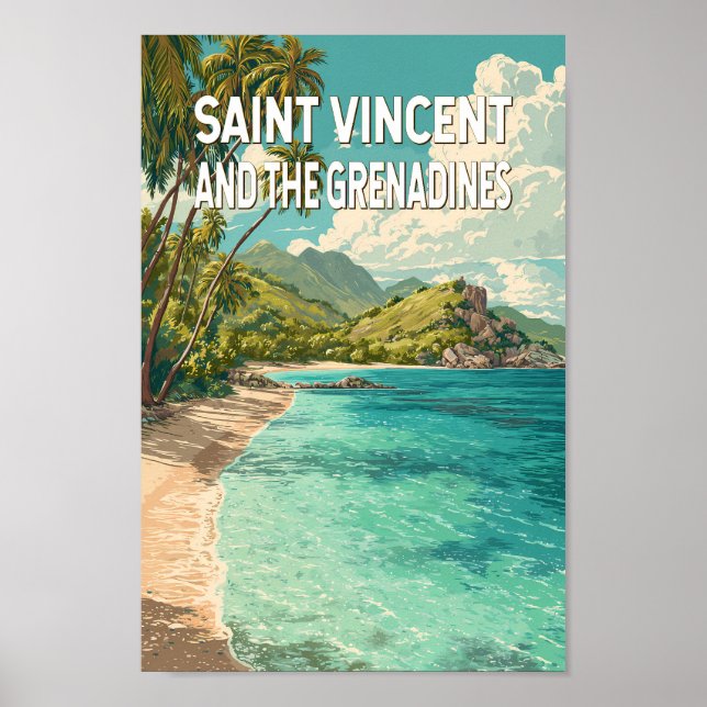 Saint Vincent and the Grenadines Illustration Poster (Front)