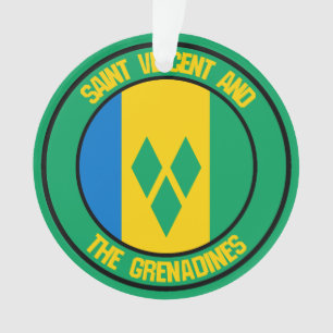 Saint Vincent and the Grenadines Round Emblem Ornament