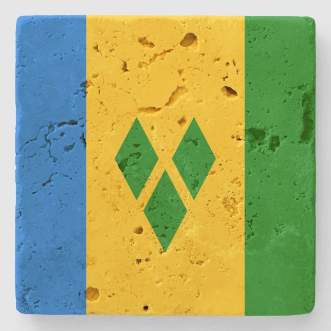 Saint Vincent and the Grenadines Stone Coaster (Front)