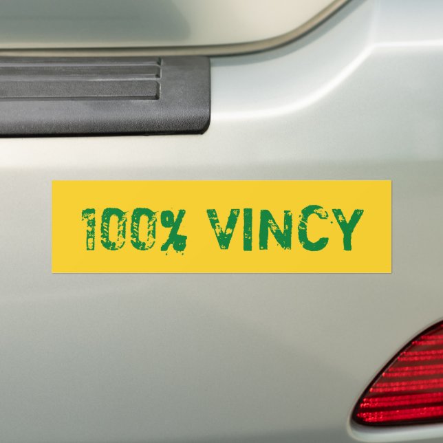 Saint Vincent and the Grenadines Vincy Bumper Sticker (On Car)