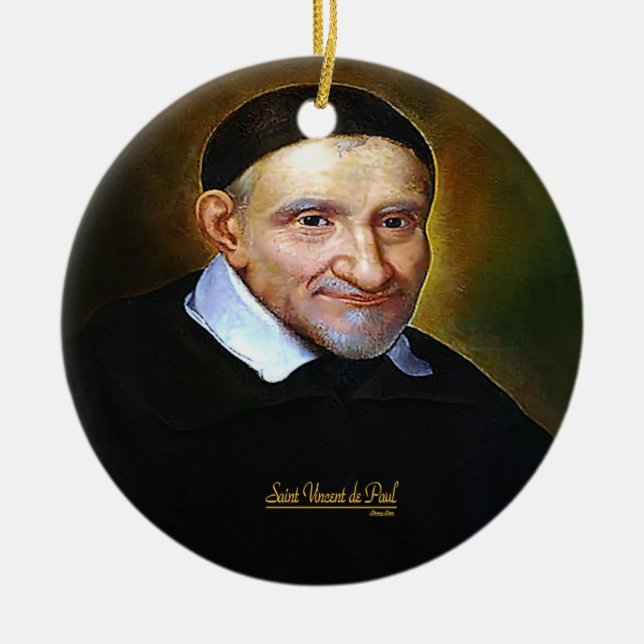 Saint Vincent de Paul Ceramic Tree Decoration (Front)
