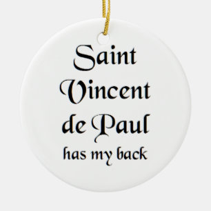saint vincent de paul ceramic tree decoration