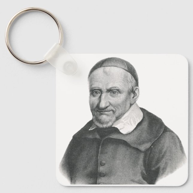 Saint Vincent de Paul Gentle Mercy Art Key Ring (Front)