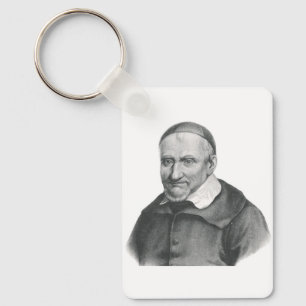 Saint Vincent de Paul Gentle Mercy Art Key Ring