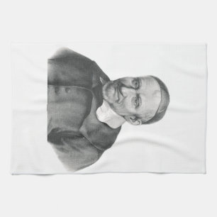 Saint Vincent de Paul Gentle Mercy Art Tea Towel