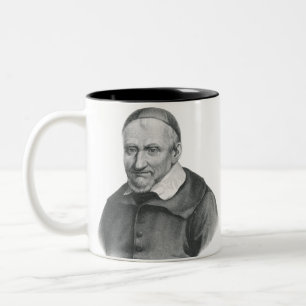 Saint Vincent de Paul Gentle Mercy Art Two-Tone Coffee Mug