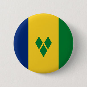 Saint Vincent Flag 6 Cm Round Badge