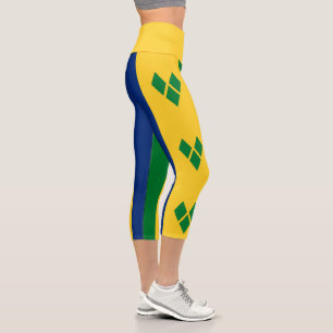 Saint Vincent Flag Capri Leggings