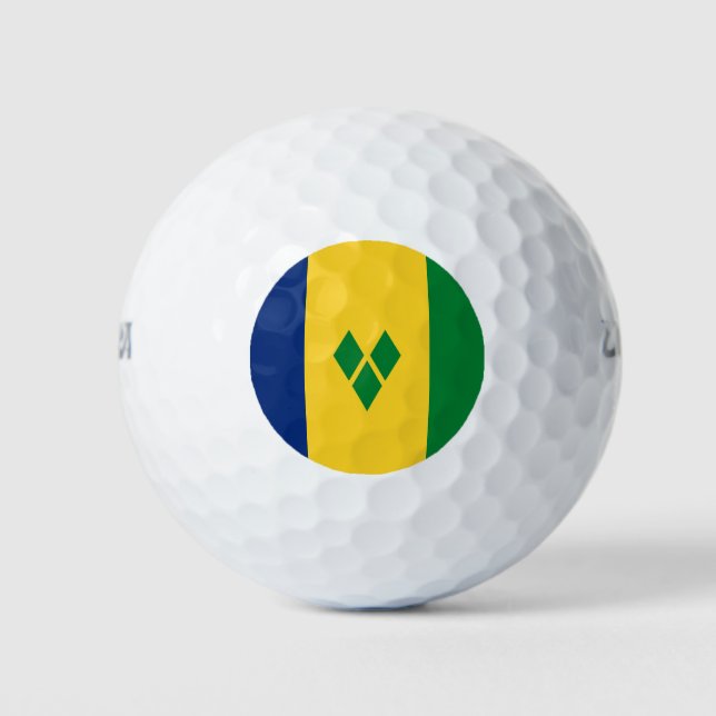 Saint Vincent Flag Golf Balls (Front)