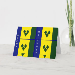 Saint vincent flag holiday card