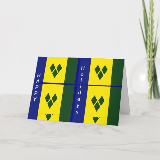 Saint vincent flag holiday card (Front)
