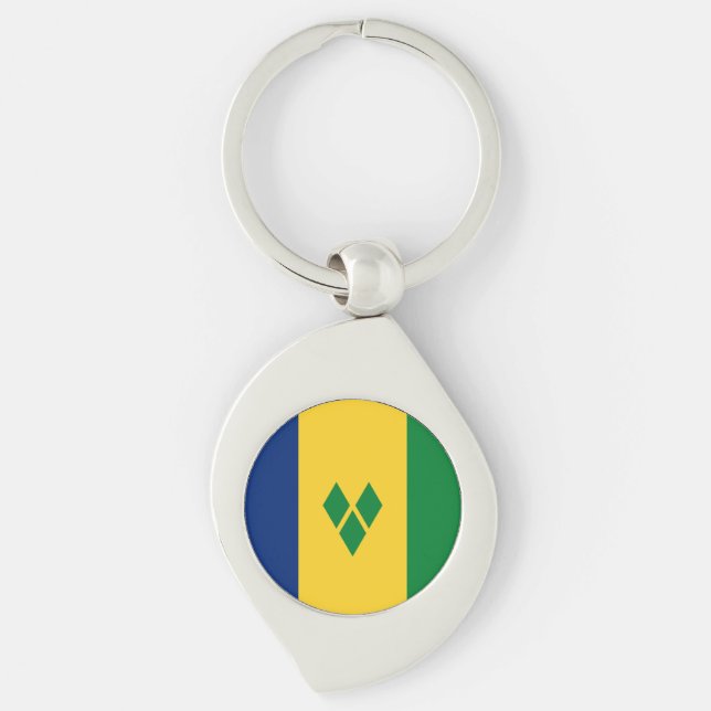 Saint Vincent Flag Key Ring (Front)