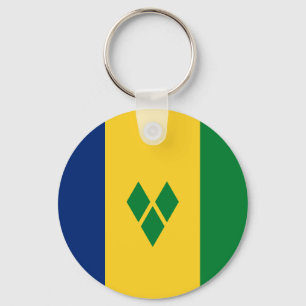 Saint Vincent Flag Key Ring
