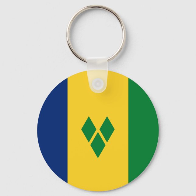 Saint Vincent Flag Key Ring (Front)