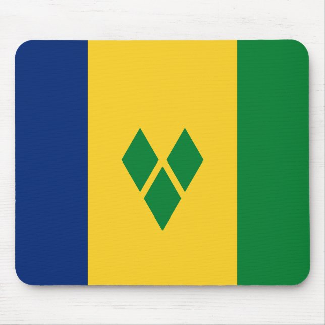 Saint Vincent Flag Mouse Mat (Front)