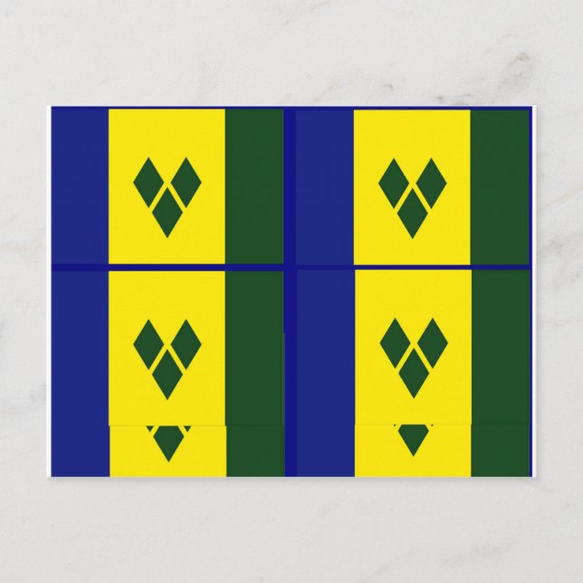Saint vincent flag postcard (Front)