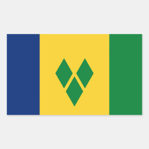 Saint Vincent Flag Rectangular Sticker