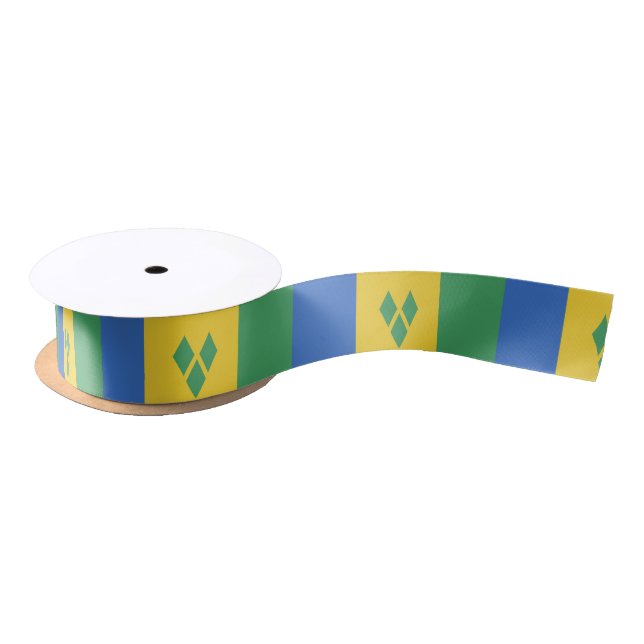 Saint Vincent Flag Satin Ribbon (Spool)