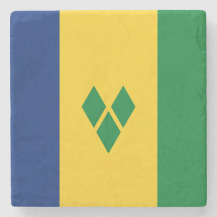 Saint Vincent Flag Stone Coaster