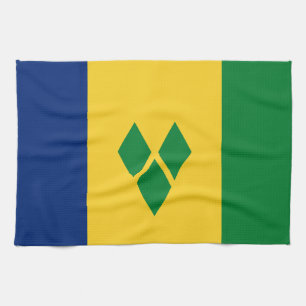 Saint Vincent Flag Tea Towel