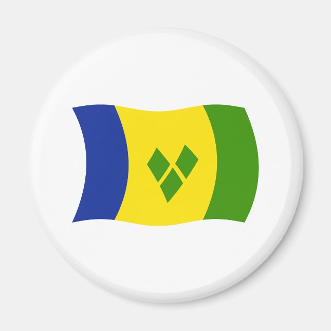 Saint Vincent Grenadines Flag Magnet (Front)
