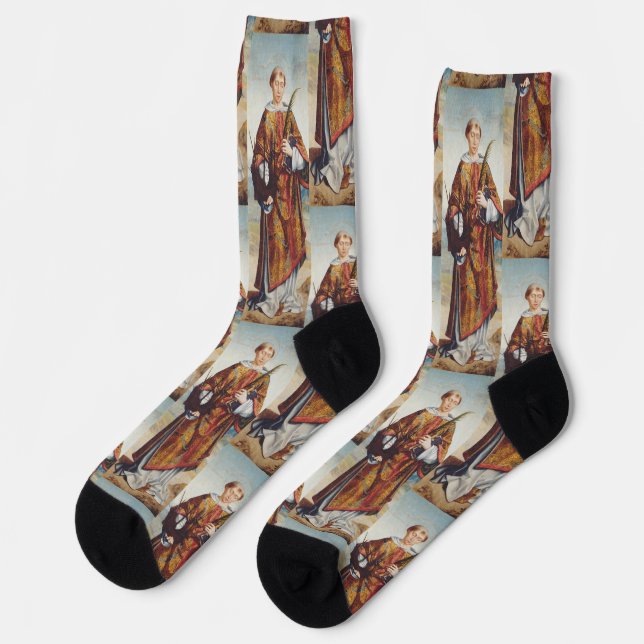 Saint Vincent of Saragossa Deacon and Martyr Socks (Left)