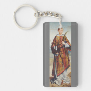Saint Vincent of Saragossa Martyr Fine Art Key Ring