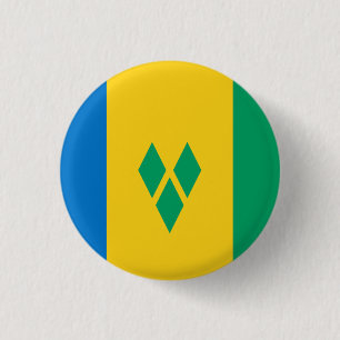 Saint Vincent & the Grenadines Flag 3 Cm Round Badge