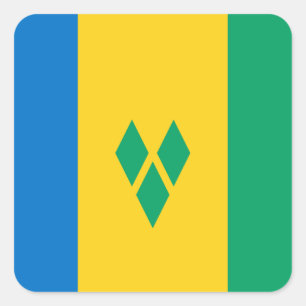 Saint Vincent & the Grenadines Flag Square Sticker