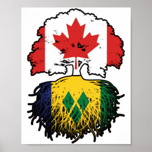 Saint Vincent Vincentian Canadian Canada Tree Root Poster